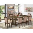 Pemberly Row 9-Piece Acacia Dining Set with Dark Khaki Gray Finish