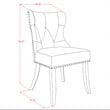Pemberly Row 6-Piece Wood Dining Set with Baby Blue Chairs in White