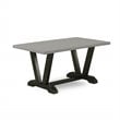 Pemberly Row 5-Piece Wood Dining Table and Chairs Set in Black/Blue