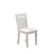 Pemberly Row 6-Piece Acacia Wood Dining Set in Linen White & Cement Finish