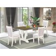 Pemberly Row 5-Piece Dining Set in Distressed Jacobean Finish
