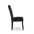 Pemberly Row 6-Piece Wood Dining Set in Cement with Black Upholstery