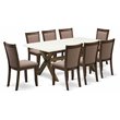 Pemberly Row 9-Piece Rubberwood Dining Set in Coffee and Jacobean White