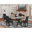 Pemberly Row 5-Piece Rubberwood Dinette Set in Linen White and Smoke