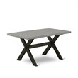 Pemberly Row 7-Piece Wood Dining Set in Cement and Dark Gray