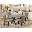 Pemberly Row 5-Piece Wood Dining Set in Black Coffee and Cement Finish