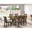Pemberly Row 7-Pc Acacia Wood Dining Set in Jacobean / Coffee Finish