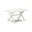 Pemberly Row 6-Piece Wood Dinette Set in Linen White and Baby Blue