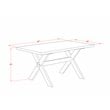 Pemberly Row 6-Piece Wood Dinette Set in Linen White and Baby Blue