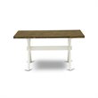 Pemberly Row 6-Piece Wood Dining Set with Bench in Baby Blue/White Finish