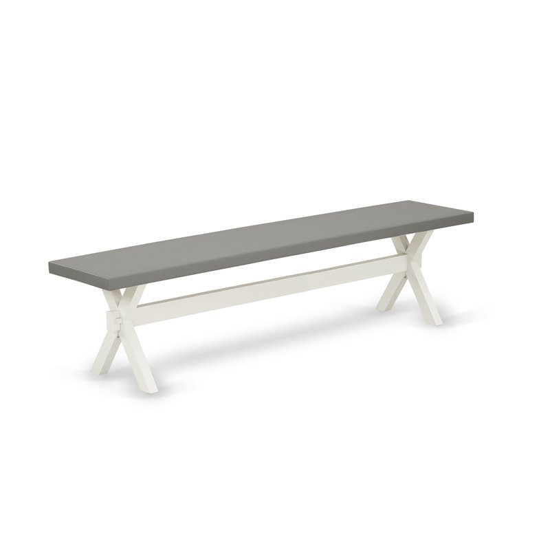 Pemberly Row 6-Piece Wood Dining Set in White and Dark Shitake