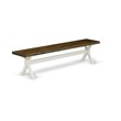 Pemberly Row 6-Piece Wood Dining Set with Fabric Chairs in White Finish