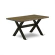 Pemberly Row 7-Piece Wood Dining Set with Fabric Seats in Gotham Gray