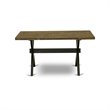 Pemberly Row 7-Piece Wood Dining Set with Fabric Seats in Gotham Gray
