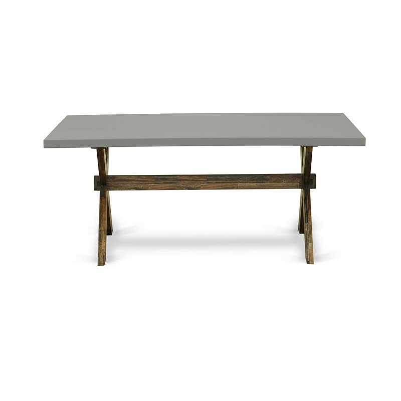 Pemberly Row 5-Piece Rubberwood Dining Set with Linen Seats in Jacobean