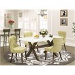 Pemberly Row 5-Piece Wood Dining Set in Jacobean Brown and Limelight Finish