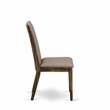 Pemberly Row 11-Piece Dining Set with Dark Khaki Linen Chairs in Walnut