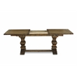 Pemberly Row 11-Piece Dining Set in Jacobean Wood and Gotham Gray Fabric