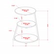 Pemberly Row Round End Table in Metal and Wood Black and Oak Finish