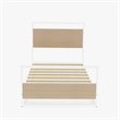 Pemberly Row Wooden and Metal Twin Bed Frame with White Finish
