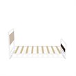 Pemberly Row Wooden and Metal Twin Bed Frame with White Finish