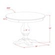 Pemberly Row 7-Piece Round Dining Set with Pedestal Table in Jacobean