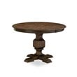 Pemberly Row 7-Piece Round Dining Set with Pedestal Table in Jacobean