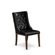 Pemberly Row 7 Pieces Wood Dining Set in Distressed Jacobean and Black