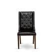 Pemberly Row 7 Pieces Wood Dining Set in Distressed Jacobean and Black
