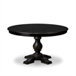 Pemberly Row Round Dining Table with Acacia Wood in Sand Blasted Black