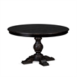 Pemberly Row Round Dining Table with Acacia Wood in Sand Blasted Black