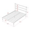 Pemberly Row Metal and Wood Queen Platform Bed Frame in Black