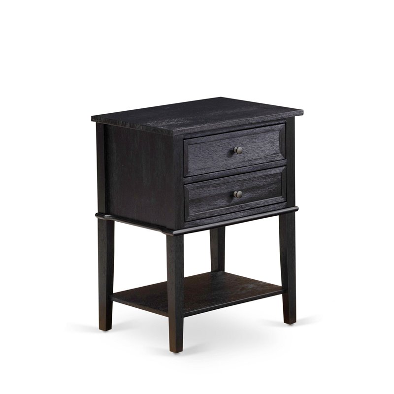 Pemberly Row 2-Piece Full Bedroom Set Wood Dark Brown Finish