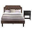 Pemberly Row 2-Piece Full Bedroom Set Wood Dark Brown Finish
