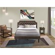 Pemberly Row 2-Piece Wood Queen Bedroom Set with Nightstand in Dark Brown