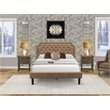 Pemberly Row 3-Piece Wooden Queen Bedroom Set in Jacobean/Brown