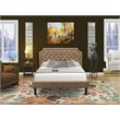 Pemberly Row 2-Piece Wooden Queen Bedroom Set in Jacobean/Brown Finish
