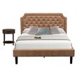 Pemberly Row 2-Piece Wooden Queen Bedroom Set in Jacobean/Brown Finish
