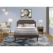 Pemberly Row 2-Piece Wood Queen Bedroom Set in Dark Brown Walnut Finish