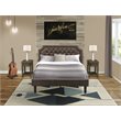 Pemberly Row 3 Pc Wood Queen Bedroom Set with Dark Brown Finish