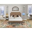 Pemberly Row 2-Piece Wood Full Bedroom Set with USB Ports in Brown