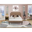 Pemberly Row 2-Piece Wood Full Bedroom Set in Brown and Walnut Finish