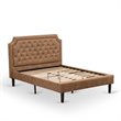 Pemberly Row 2-Piece Wood Full Bedroom Set in Brown and Walnut Finish