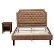 Pemberly Row 2-Piece Wood Full Bedroom Set in Brown and Walnut Finish