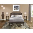 Pemberly Row 3-Piece Wood Queen Bedroom Set in Dark Brown Finish
