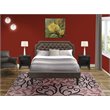 Pemberly Row 3-Piece Queen Bedroom Set with Wood Frame in Dark Brown