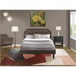 Pemberly Row 2-Piece Queen Bedroom Set with Wood Frame in Dark Brown