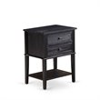 Pemberly Row 2-Piece Queen Bedroom Set with Wood Frame in Dark Brown