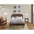 Pemberly Row 2-Piece Full Bedroom Set Wood Dark Brown Finish