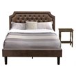 Pemberly Row 2-Piece Full Bedroom Set Wood Dark Brown Finish